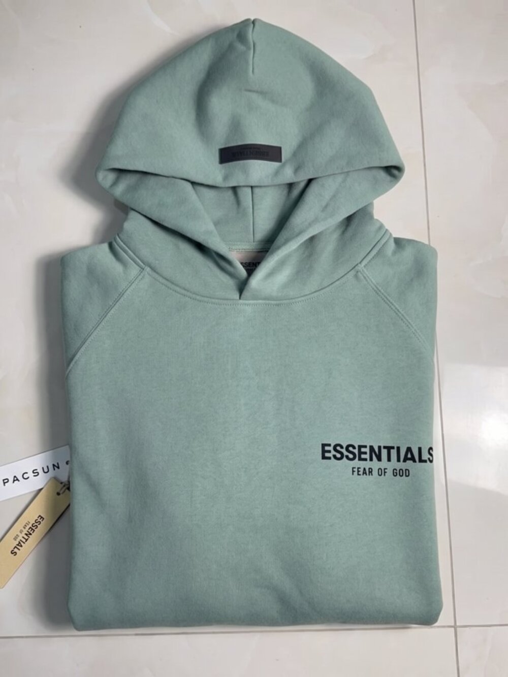 Essentials Fear of God Sycamore Hoodie with green Logo - Picture 5 of 5